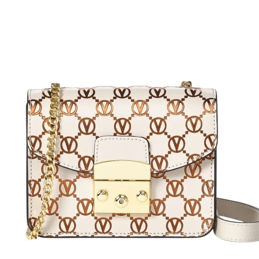 Valentino By Mario Valentino Bijou Monogram Leather Crossbody Bag